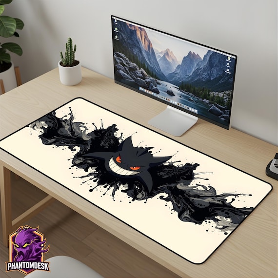 Gengar Mouse Pad Pokemon - Desk Mat Anime Gaming Mousepad Gengar Desk Mat XL Gaming Mouse Pad Large Keyboard Mat Gamer Gift Anime Desk Setup