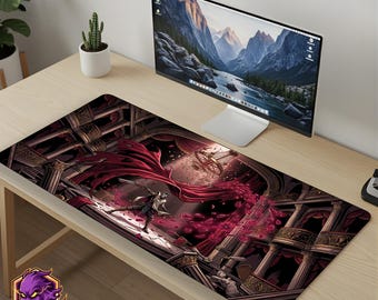 Jhin Mouse Pad LoL Deskmats - League of Legends Desk Mat, Opera Gaming Playmat XL Large Mousepad, TCG Card Game Mat, Aesthetic Setup Gift
