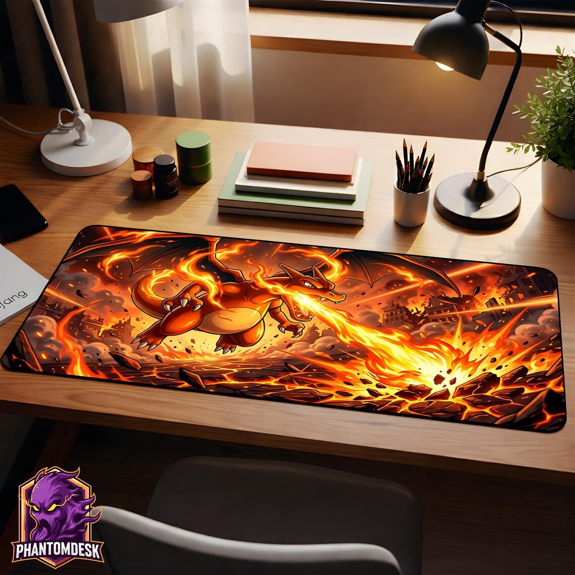 Charizard Mouse Pad Pokémon - Desk Mat Fire Dragon Gaming Mousepad ...