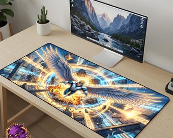 Angel X-Men Mouse Pad Warren Worthington III Desk Mat Gaming Mousepad XL Mouse Pad Large Desk Mat Superhero Setup Gift