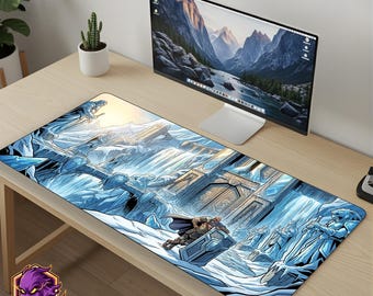 Braum Desk Mat - League of Legends Mouse Pad | Freljord Gaming Playmat XL Large Deskpad | TCG Card Game Mat | Aesthetic Setup Gift