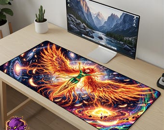 Jean Grey Phoenix Mouse Pad X-Men Desk Mat Marvel Gaming Mousepad Phoenix Force Desk Mat XL Mouse Pad Large Cosmic Aesthetic