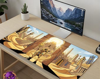 Azir Mouse Pad League of Legends Desk Mat - Shurima Gaming Playmat XL Large Mousepad TCG Card Game Mat Aesthetic Setup Gift for Gamer Boy