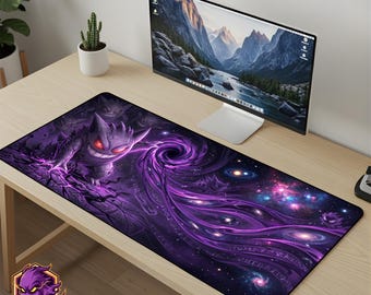 Gengar Mouse Pad Pokemon - Desk Mat Gaming Mousepad Gengar Desk Mat XL Mouse Pad Large Desk Mat Ghost Pokemon Gaming Setup Gift