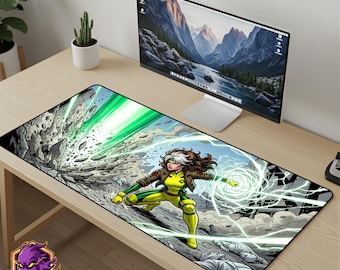 Rogue Mouse Pad X-Men Desk Mat Marvel Gaming Mousepad Superhero Desk Mat XL Mouse Pad Large Desk Mat Comic Aesthetic
