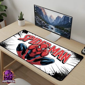 Spiderman Mouse Pad - Spiderman Desk Mat Marvel Gaming Mousepad Superhero Desk Mat XL Mousepad Large Gaming Desk Mat Gamer Gift Keyboard Mat
