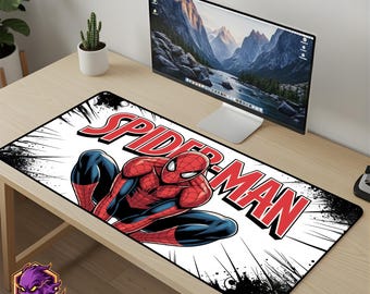 Spiderman Mouse Pad - Spiderman Desk Mat Marvel Gaming Mousepad Superhero Desk Mat XL Mousepad Large Gaming Desk Mat Gamer Gift Keyboard Mat