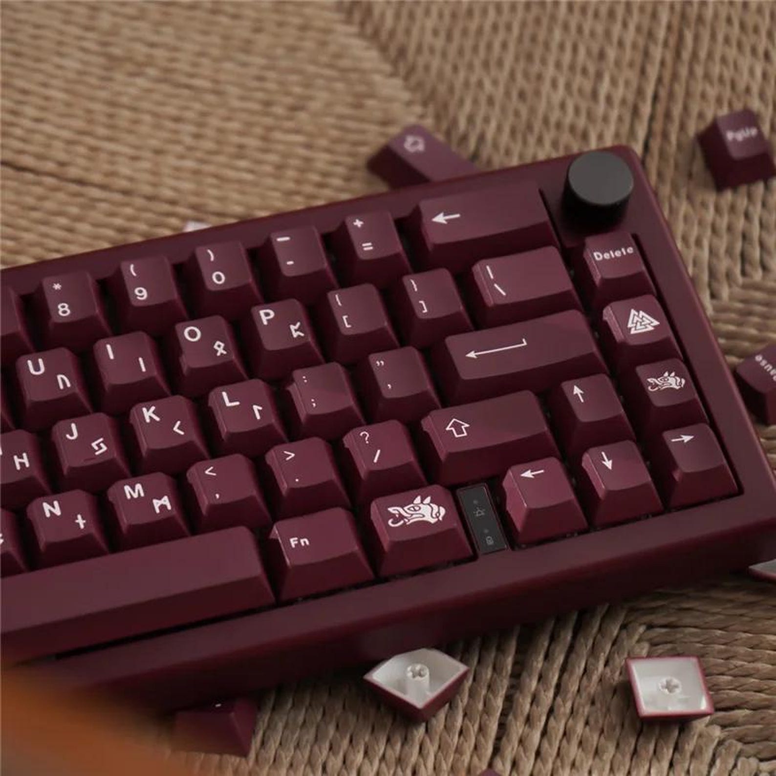 Burgundy Keycaps Set Cherry Profile PBT Sublimation 145 Keys | Durable ...