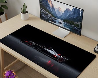 F1 Racing Mouse Pad - Stealth Race Car Desk Mat Formula 1 Gaming Mousepad XL Large Desk Mat Motorsport Art Setup Gift