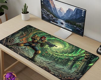 Judge Dredd Mouse Pad - Mega City One Desk Mat 2000 AD Gaming Mousepad XL Large Desk Mat Sci-Fi Gaming Mat Comic Book Setup Otaku Gamer Gift