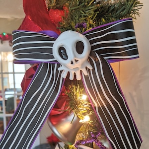 Jack Skellington Haunted Mansion bow and Skull Ornament