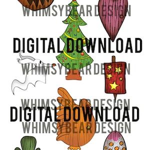 Nightmare Before Christmas Tree Shapes *Digitale downloadbundel*