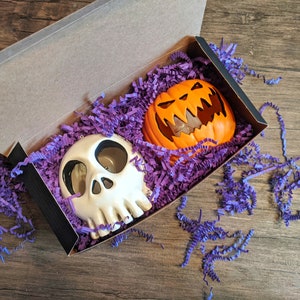 Haunted Mansion Holiday Skull and Pumpkin Ornament Sets
