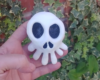 Mini calavera modelada a partir de Jack Skellington *diseño de oso caprichoso* oso caprichoso* toppers presentes