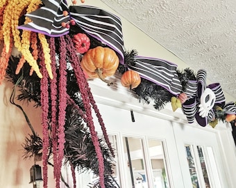 Haunted Mansion Holiday Inspired Bow Holiday Christmas or Halloween Garland