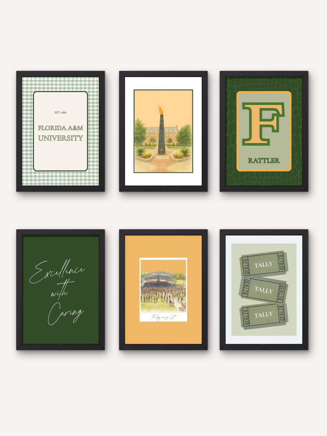 FAMU Wall Art Print Bundle | HBCU Digital Download | Rattler Home Decor ...