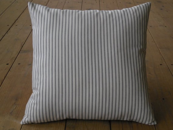 French Gray Ticking Pillow, Farmhouse Pillows, Gray Farmhouse Pillow, Cottagecore Pillow