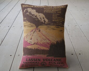 Vintage Lassen NP Pillow, NP Pillows, Farmhouse PIllows