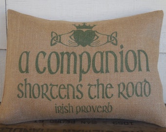 Irish Proverb Pillow, Friendship Pillow, Farmhouse Pillows, St. Patricks's Day Gift