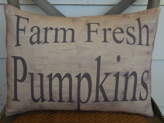 Farm Pumpkins  Pillow, Farmhouse Pillows, Fall Farmhouse, Pumpkin Sign, Autumn Decor