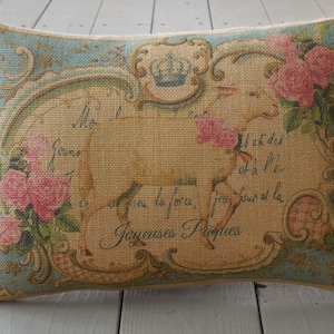 Lamb  Pillow, Easter Pillows, Farmhouse Decor, Christmas Gift for Mom, Farmhouse Christmas