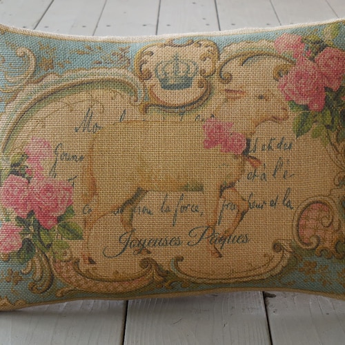 Lamb Pillow Easter Pillows Farmhouse Decor Christmas Gift Etsy