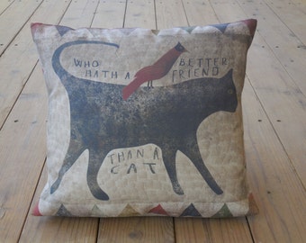 Cat best friend Pillow, Rustic Farmhouse, Cat Lover Pillow, Shabby Chic, Farmhouse Pillows, cat9,  INSERT INCLUDED