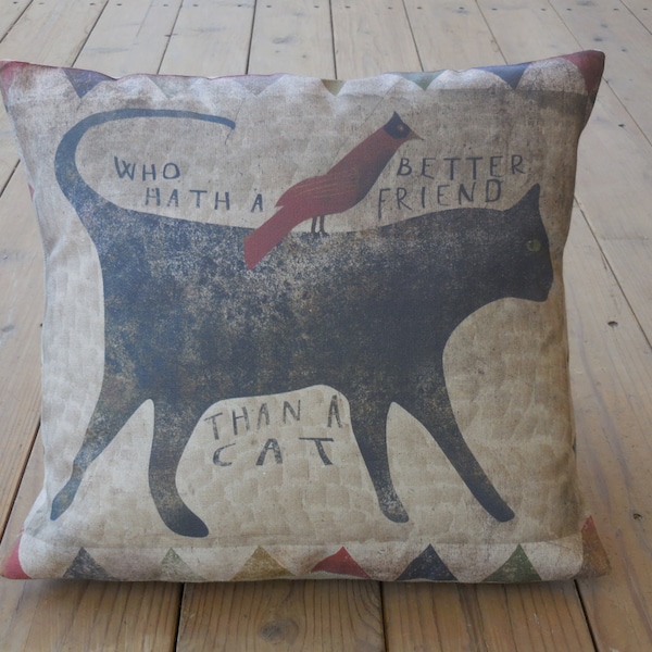 Cat best friend Pillow, Rustic Farmhouse, Cat Lover Pillow, Shabby Chic, Farmhouse Pillows, cat9,  INSERT INCLUDED