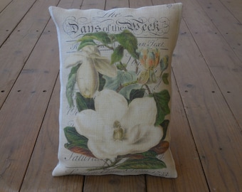 Magnolia  Pillow,  French Country,  Rustic Farmhouse, Farmhouse Pillows, Gift for Gardener