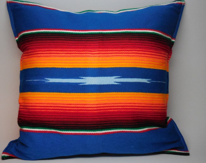 Mexican Blanket Pillow Rustic Lodge Boho INSERT INCLUDED Etsy