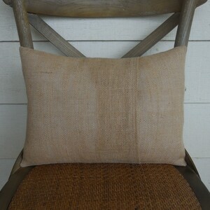 Feed sack Pumpkin burlap Pillow, Farmhouse Pillows, Shabby Chic Decor, Autumn Pillows, Pumpkin Pillow image 3