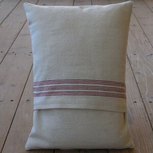 Reindeer Burlap Pillow, Farmhouse Christmas Pillow, Christmas 56, INSERT INCLUDED image 2