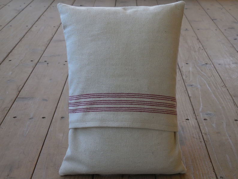 Reindeer Burlap Pillow, Farmhouse Christmas Pillow, Christmas 56, INSERT INCLUDED image 2