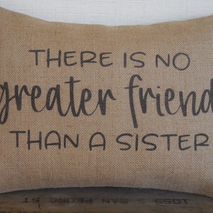 Sister Pillow, Gift for Sister, Birthday Gift for Sister, Farmhouse Pillows