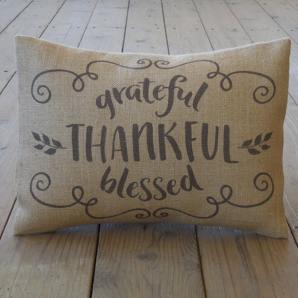 Grateful Pillow Etsy