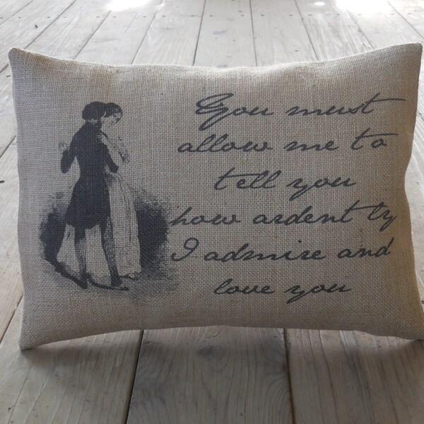 Jane Austen Pillow Etsy