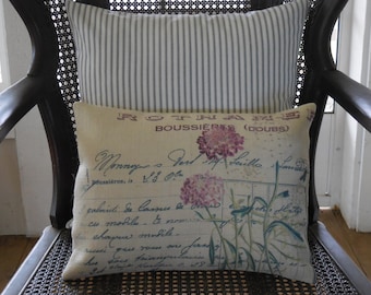 Lilac Pillow, Farmhouse Pillows, Shabby Chic , Spring Pillow, Mother's Day Gift, Farmhouse Pillows