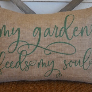 Garden Pillow, Farmhouse Pillows, Gardening Decor, Cottagecore Decor, Gift for Gardeners