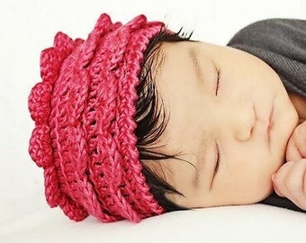 CRoCHET HAT PaTTERN: 'Rose Petal', Newborn, Baby, Toddler