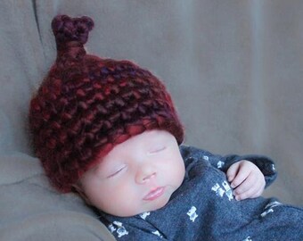 Crochet Newborn Hat Pattern: 'Kabuki Kid", Crochet Beanie, Newborn Photography