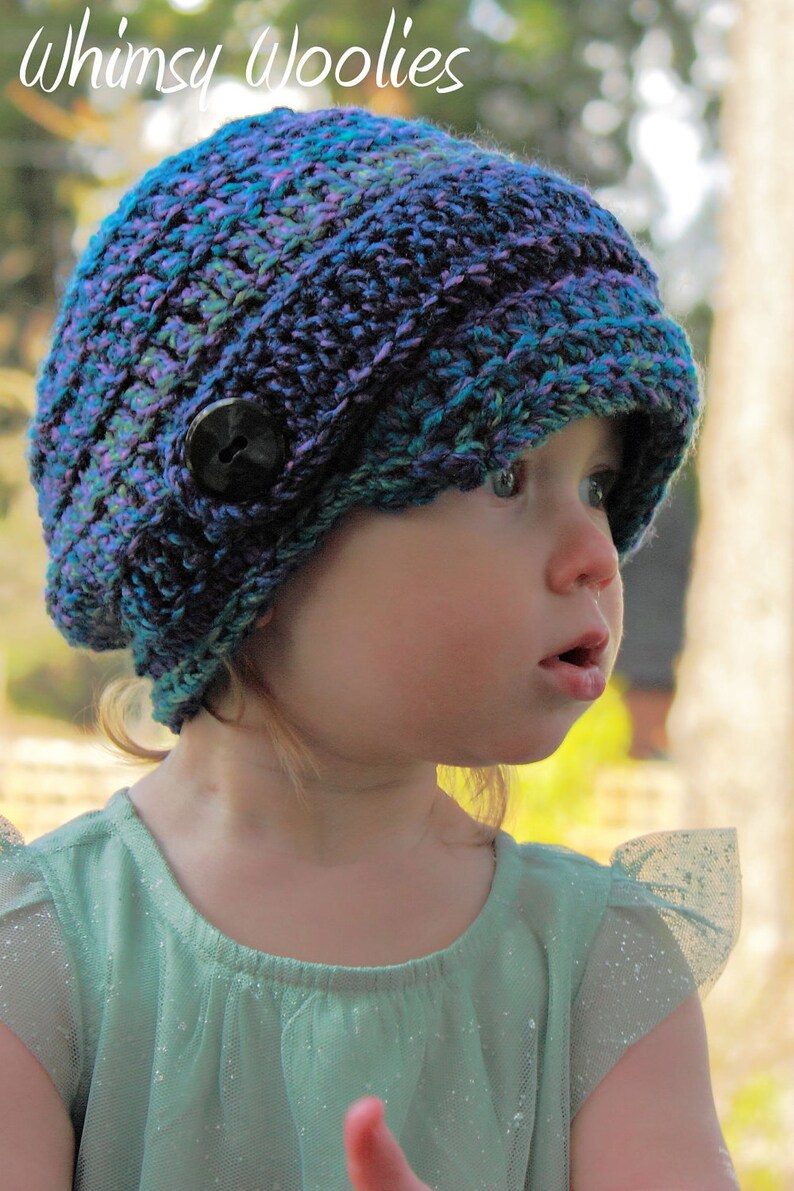 Newsboy Crochet Hat Pattern: marble Newsboy - Etsy