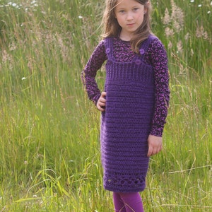 Crochet Pinafore Pattern: Crochet Jumper, Crochet Dress, Cora's Jumper image 4