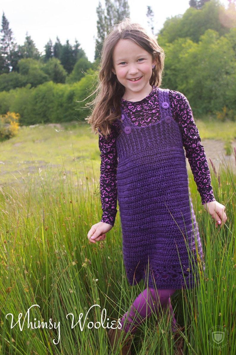 Crochet Pinafore Pattern: Crochet Jumper, Crochet Dress, Cora's Jumper image 2