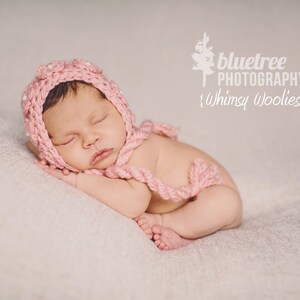Crochet Hat Pattern: Baby Crochet Hat, Crochet Bonnet, Crochet Leg Warmers, Crochet Flowers, 0-3mo, 6-12mo & Toddler, 'Wild Rose' image 5