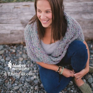 Crochet Shawl Pattern: Twisted Infinity Shawl, Crochet Mobius Shawl image 5