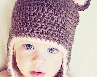 Toddler Crochet Hat Pattern: 'Fuzzy Wuzzy wuz a Bear', Crochet Kids