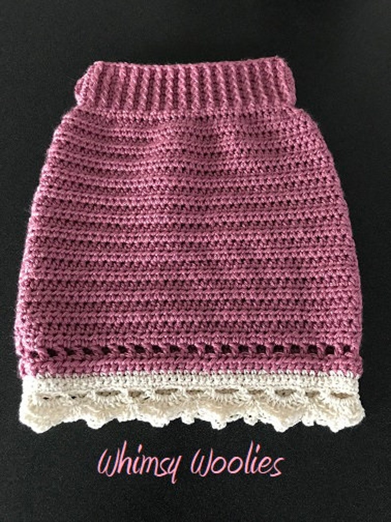 Crochet Skirt Pattern: Girl's Skirt, Sizing to fit ages 1-8, Girls Fashion, 'Sweet Cheeks Skirt' image 7