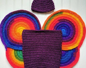 Crochet Pattern: Newborn Crochet Hat, Newborn Crochet Cocoon, Crochet Wings, Crochet Photo Prop 'Lil' Luv Bug'