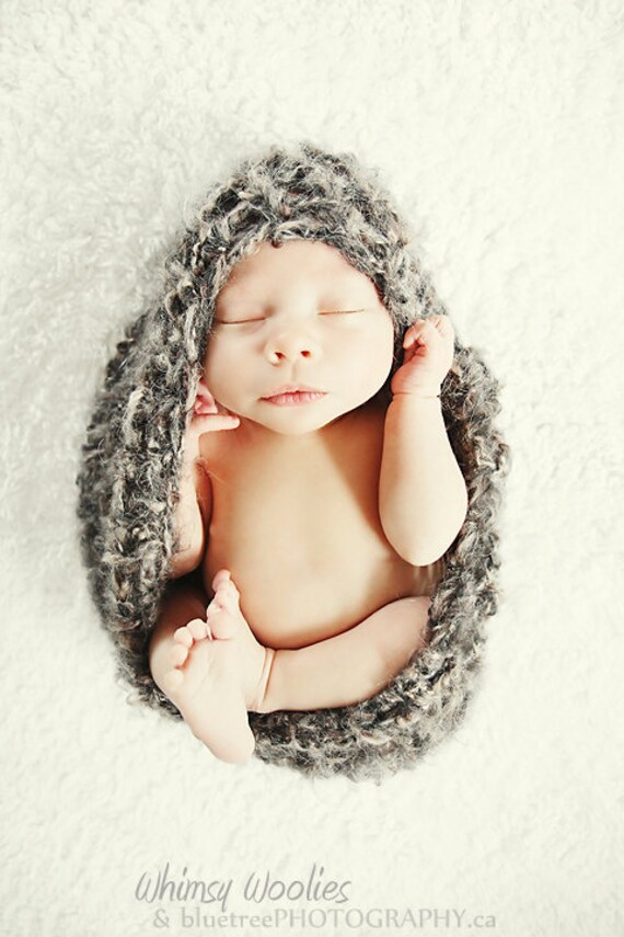 Newborn Crochet Pattern: Crochet Cocoon, Crochet photo prop, 'Deep Earth Baby Bowl'