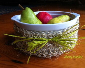 Bowl Crochet Pattern: 'Casserole Caddy', Home Decor, Casserole Cover, Hostess Gift